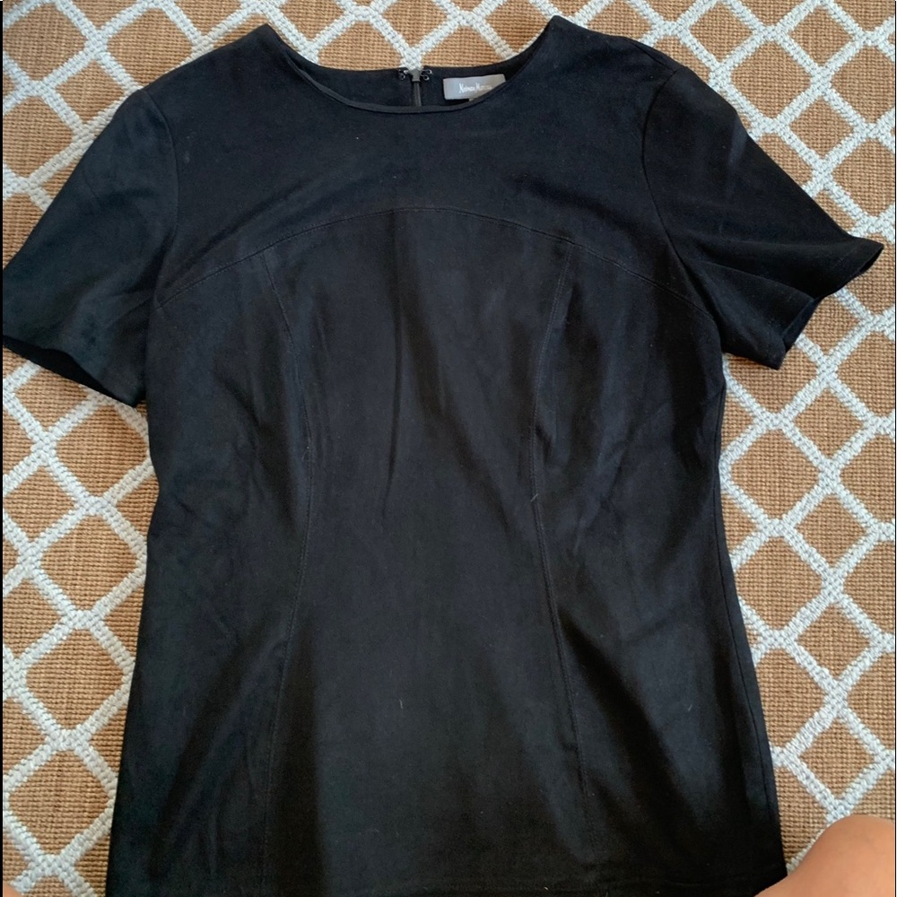Black suede top